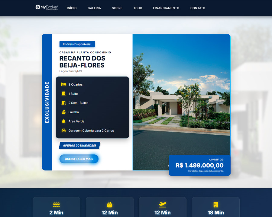 Screenshot do site da My Broker