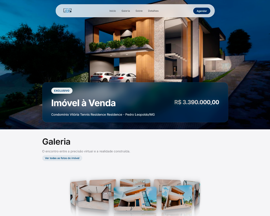 Screenshot do site da GSP Engenharia